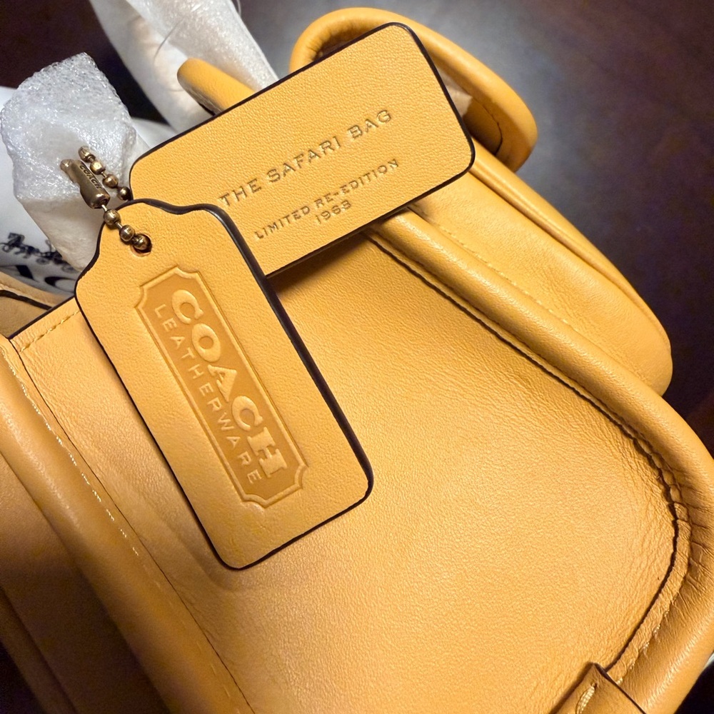 The Coach Originals Glovetanned Leather Mini Safari Tote - mustard/yellow - Picture 7 of 14